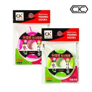 CK 초시인성 우레탄 면사매듭 형광그린 핑크